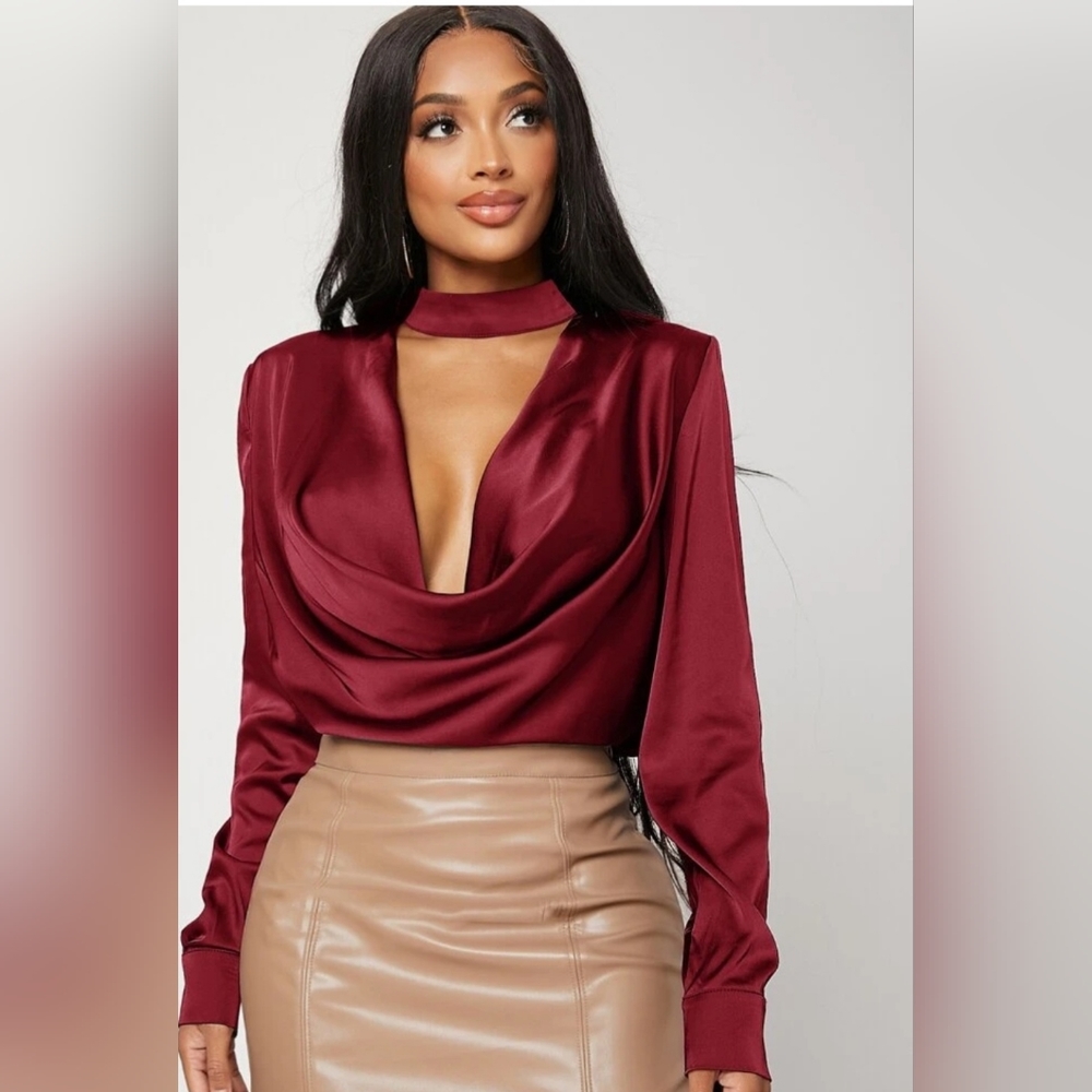 Burgundy top